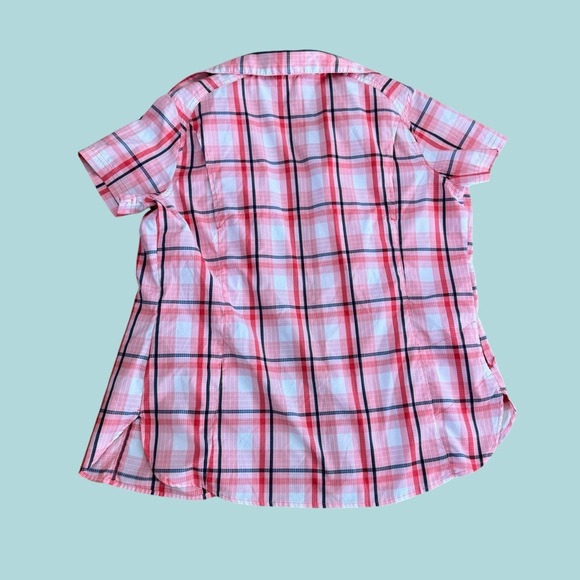 Columbia Pink and Black Plaid Button-Down Shirt - Picture 2 of 5
